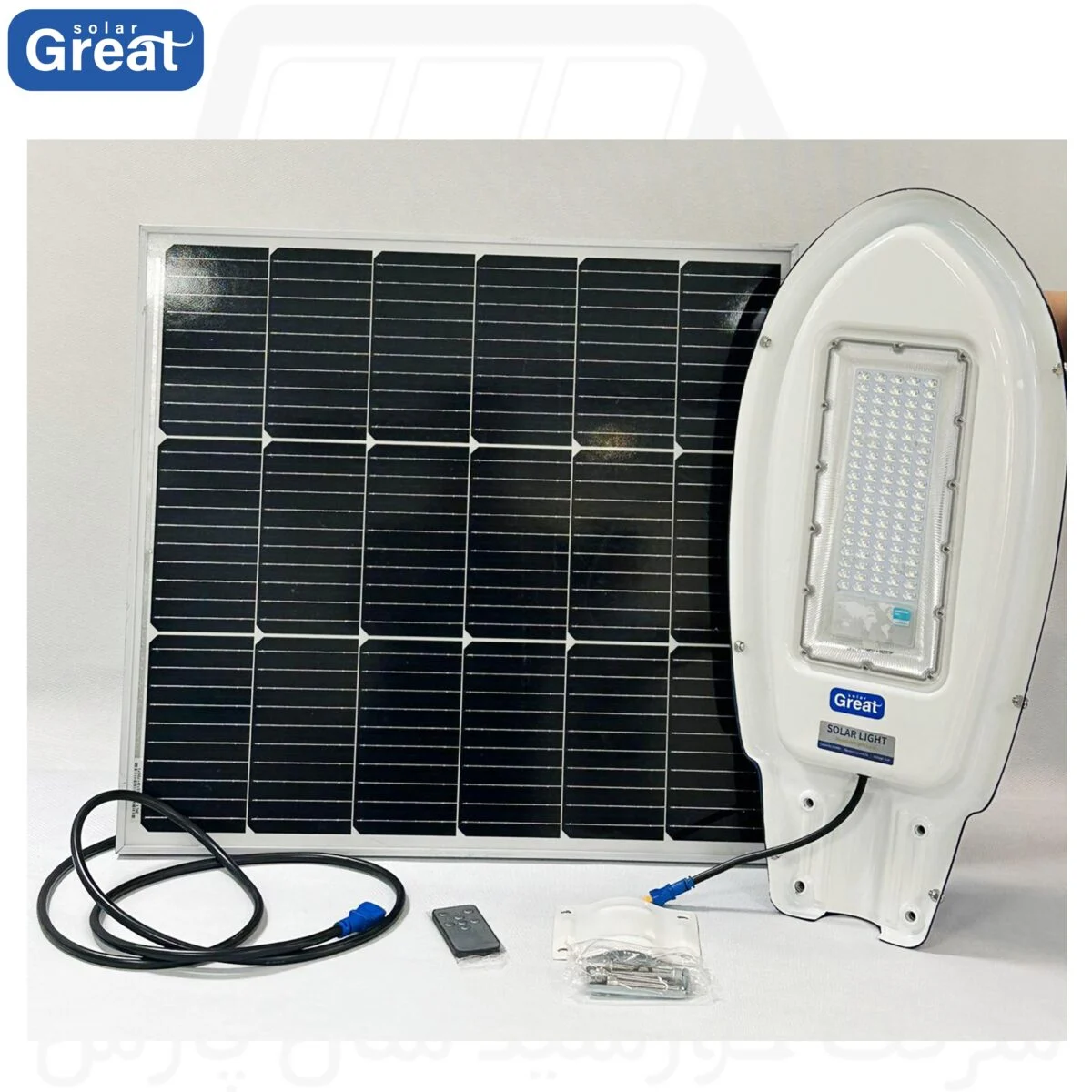 چراغ خورشیدی 70 وات پنل جدا گریت سولار 3200 لومن Great Solar 70W Solar Light 3200 Lumens - Image 1
